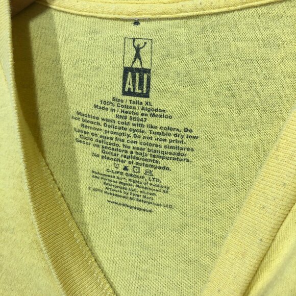 Cassius Clay Mahammad Ali Yellow T-Shirt Size XL - Picture 4 of 8